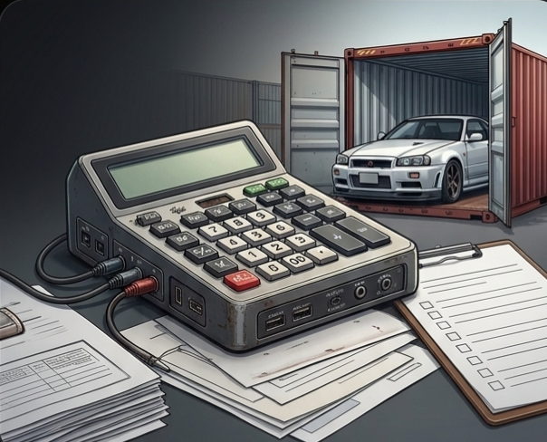 Import calculator and shipping container